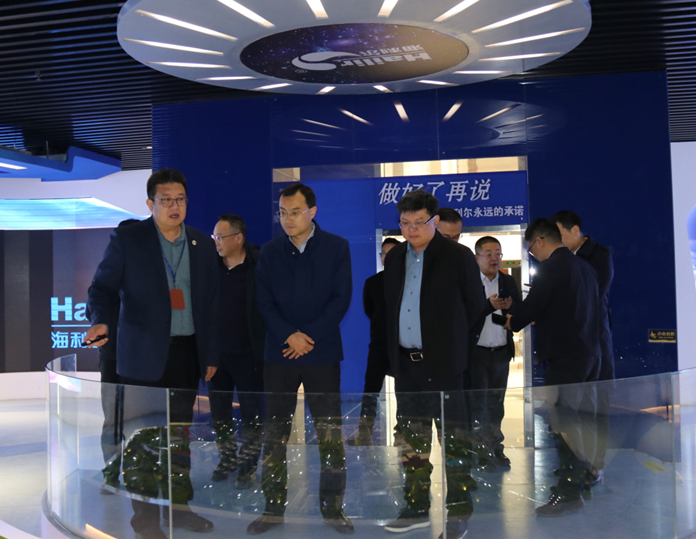 青岛市委政研室副主任赵飞一行来赏金国际调研指导